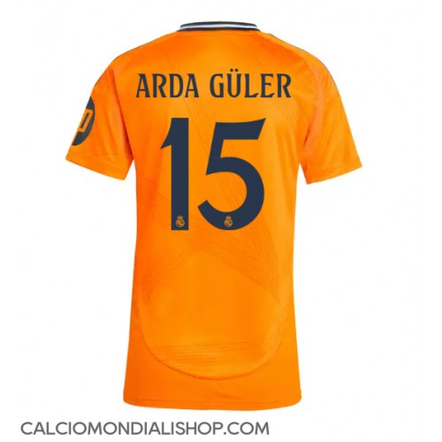 Maglie da calcio Real Madrid Arda Guler #15 Seconda Maglia Femminile 2024-25 Manica Corta